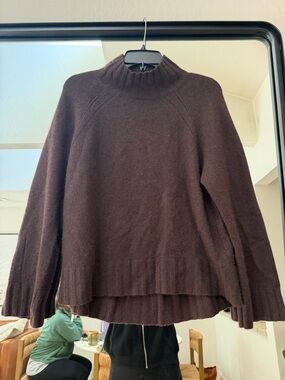 Skull Cashmere Dark Brown Turtleneck Cashmere Sweater! Size Small!